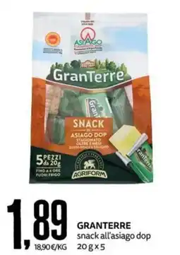 PRO7 Supermercati GRANterre snack all'asiago dop offerta