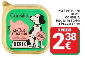 Supermercati Gulliver Paté per cani Derik Consilia offerta