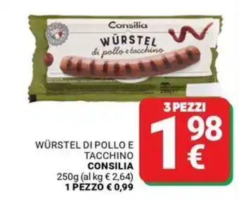 Supermercati Gulliver Würstel di pollo e tacchino Consilia offerta