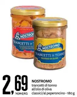 PRO7 Supermercati NOSTROMO trancetti di tonno offerta
