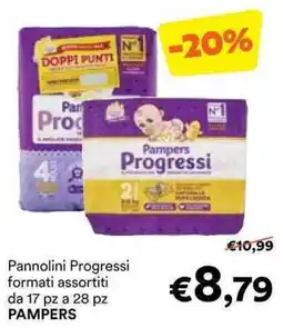 Unes Pannolini Progressi PAMPERS offerta