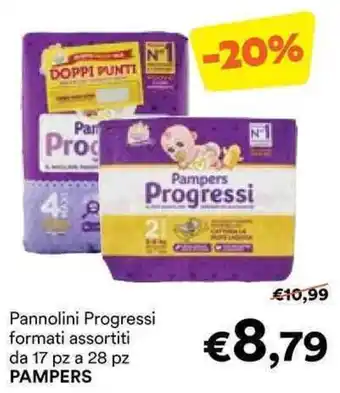 Unes Pannolini Progressi PAMPERS offerta