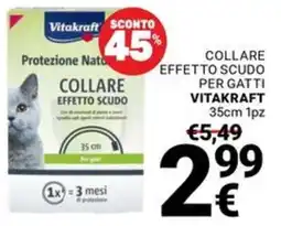Supermercati Gulliver COLLARE EFFETTO SCUDO PER GATTI VITAKRAFT offerta