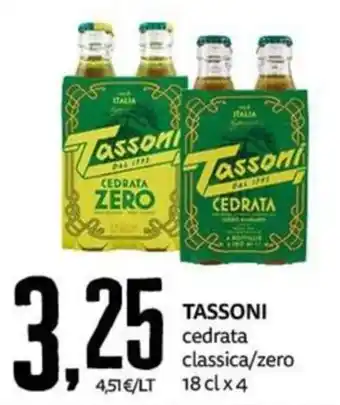 PRO7 Supermercati TASSONI cedrata classica/zero offerta