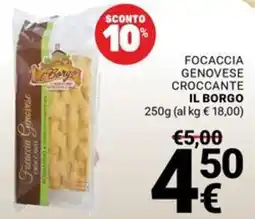 Supermercati Gulliver Focaccia Genovese Croccante Il Borgo offerta