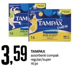 PRO7 Supermercati TAMPAX assorbenti compak offerta