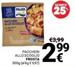 Supermercati Gulliver Paccheri allo scoglio Frosta offerta