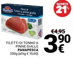 Supermercati Gulliver Filetti di Tonno a Pinne Gialle Panapesca offerta