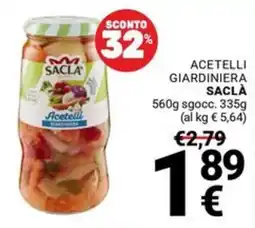 Supermercati Gulliver Acetelli Giardiniera Saclâ offerta