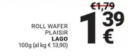 Supermercati Gulliver ROLL WAFER PLAISIR LAGO offerta