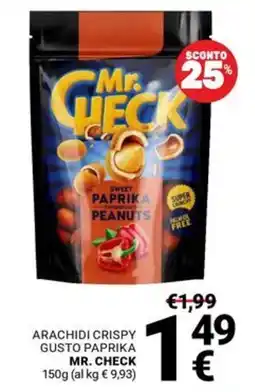 Supermercati Gulliver ARACHIDI CRISPY GUSTO PAPRIKA MR. CHECK offerta