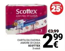 Supermercati Gulliver CARTA DA CUCINA AMORE DI CASA SCOTTTEX offerta