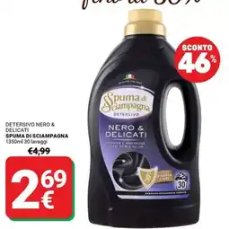 Supermercati Gulliver Spuma di Sciampagna Detersivo Nero & Delicati offerta