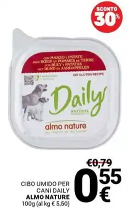 Supermercati Gulliver CIBO UMIDO PER CANI DAILY ALMO NATURE offerta