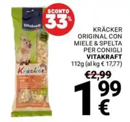 Supermercati Gulliver Kräcker Original con miele & spelta per conigli Vitakraft offerta
