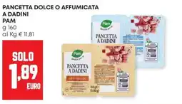 Panorama Pancetta dolce o affumicata Pam offerta