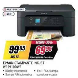 Trony EPSON STAMPANTE INKJET WF2910DWF offerta