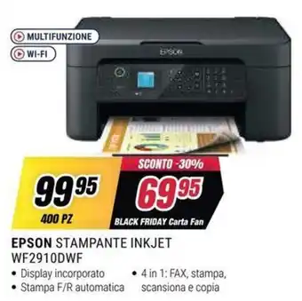 Trony EPSON STAMPANTE INKJET WF2910DWF offerta