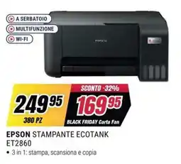 Trony EPSON STAMPANTE ECOTANK ET2860 offerta