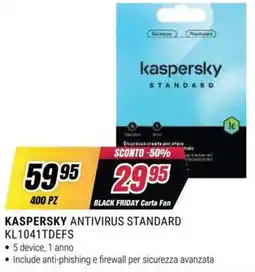 Trony KASPERSKY ANTIVIRUS STANDARD offerta