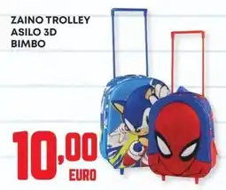 Panorama ZAINO TROLLEY ASILO 3D BIMBO offerta