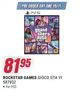 Trony ROCKSTAR GAMES GIOCO GTA VI offerta