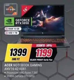 Trony ACER NOTEBOOK GAMING ANV16-42-R081 offerta