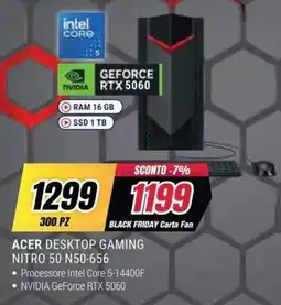 Trony Acer desktop gaming nitro 50 N50-656 offerta
