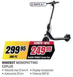 Trony NINEBOT MONOPATTINO E2PLUS offerta