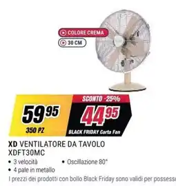 Trony XD VENTILATORE DA TAVOLO offerta