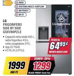 Trony LG FRIGORIFERO SIDE BY SIDE offerta