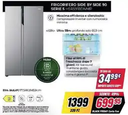 Trony Haier Frigorifero Side by Side 5 HSR5918DNMP offerta