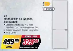 Trony XD FRIGORIFERO DA INCASSO offerta