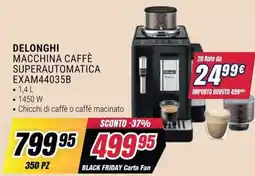 Trony DELONGHI MACCHINA CAFFÈ SUPERAUTOMATICA offerta