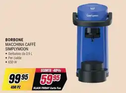 Trony BORBONE MACCHINA CAFFÈ SIMPLYMOON offerta
