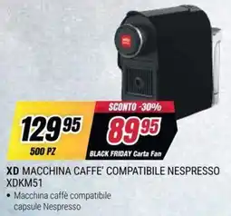 Trony XD MACCHINA CAFFE' COMPATIBILE NESPRESSO offerta