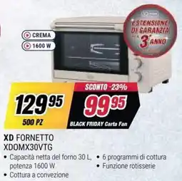 Trony XD FORNETTO XDOMX30VTG offerta