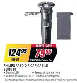 Trony PHILIPS RASOIO RICARICABILE offerta