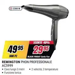 Trony REMINGTON PHON PROFESSIONALE AC5999 offerta