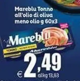 Mareblu Tonno all'olio di oliva meno olio