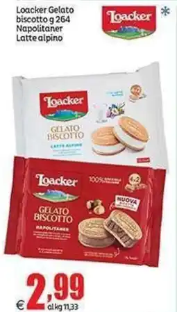 Elite Loacker Gelato biscotto offerta