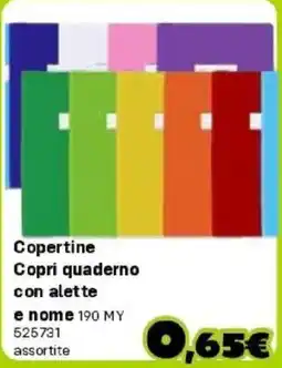 Orizzonte Copertine Copri quaderno con alette e nome 190 MY offerta