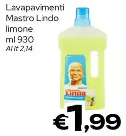 MAX Supermercati Lavapavimenti Mastro Lindo limone offerta