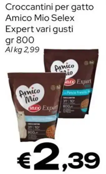 MAX Supermercati Crocchettini per gatto Amico Mio Selex Expert offerta