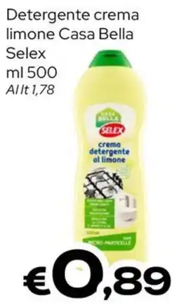 MAX Supermercati Detergente crema limone Casa Bella Selex offerta