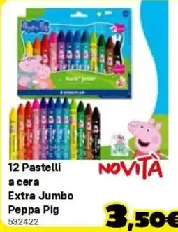 Orizzonte 12 Pastelli a cera Extra Jumbo Peppa Pig offerta