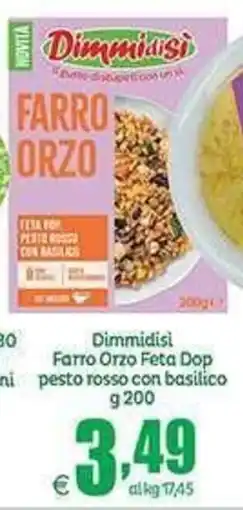 Elite Dimmidisi Farro Orzo Feta Dop pesto rosso con basilico offerta