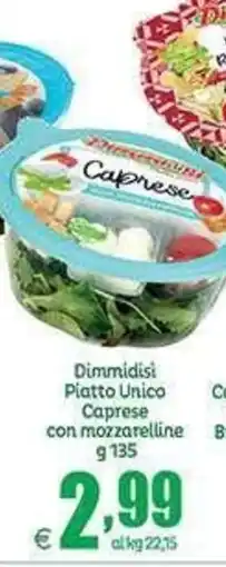 Elite Dimmidisì Piatto Unico Caprese con mozzarelline offerta
