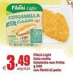 Elite Fileni Light Coto snella Cotoletta non fritta offerta