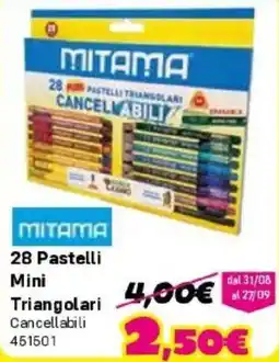 Orizzonte MITAMA 28 Pastelli Mini Triangolari Cancellabili offerta